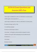SCM 413 Exam Questions and Answers 100&percnt; Pass