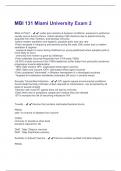 MBI 131 Miami University Exam 2 Questions And Answers With Verified Study Solutions Rated A&plus;