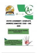 CIV3701 Assignment 1 &lpar;COMPLETE ANSWERS&rpar; Semester 1 2025 - DUE 2025&semi; 100&percnt; correct solutions and explanations&period;