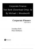 Test Bank for Corporate Finance&comma; 5th Edition by Jonathan Berk&comma; DeMarzo &comma; All Chapter 1-31&comma; Complete guide A&plus;