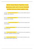 Rhode Island Master Pipefitter Exam Questions with 100&percnt; Correct Detailed Verified Answers latest update 2025