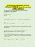 N314 Healthcare associated infections  UPDATED  ACTUAL  Exam Questions and  CORRECT Answers 