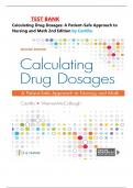 Test Bank For Calculating Drug Dosages&colon; A Patient-Safe Approach to Nursing and Math 2nd Edition by Castillo