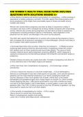 EOR WOMEN'S HEALTH FINAL EXAM PAPER 2025&sol;2026 QUESTIONS WITH SOLUTIONS GRADED A&plus;