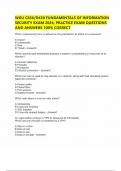 WGU C836&sol;D430 FUNDAMENTALS OF INFORMATION SECURITY EXAM 2024&comma; PRACTICE EXAM QUESTIONS AND ANSWERS 100&percnt; CORRECT