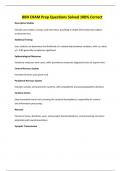 BBH EXAM Prep Questions Solved 100&percnt; Correct