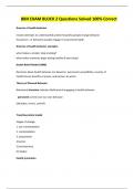 BBH EXAM BLOCK 2 Questions Solved 100&percnt; Correct