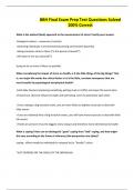 BBH Final Exam Prep Test Questions Solved 100&percnt; Correct