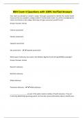 BBH Exam 4 Questions with 100&percnt; Verified Answers