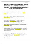 SNHD AEMT EXAM 2025&vert; BRAND NEW ACTUAL  EXAM WITH 100&percnt; VERIFIED QUESTIONS AND  CORRECT SOLUTIONS&vert; GUARANTEED VALUE  PACK&vert; ACE YOUR GRADES&period;