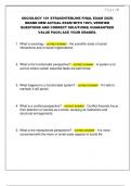 SOCIOLOGY 101 STRAIGHTERLINE FINAL EXAM 2025&vert;  BRAND NEW ACTUAL EXAM WITH 100&percnt; VERIFIED  QUESTIONS AND CORRECT SOLUTIONS&vert; GUARANTEED  VALUE PACK&vert; ACE YOUR GRADES&period;