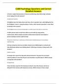 C180 Psychology Questions and Correct Detailed Answer