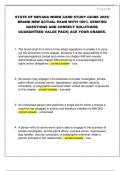 STATE OF NEVADA WORK CARD STUDY GUIDE 2025&vert;  BRAND NEW ACTUAL EXAM WITH 100&percnt; VERIFIED  QUESTIONS AND CORRECT SOLUTIONS&vert;  GUARANTEED VALUE PACK&vert; ACE YOUR GRADES&period; 
