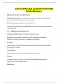 C180 STUDY GUIDE Questions and Correct Detailed Answers