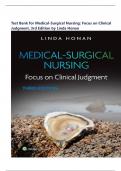 Test Bank for Medical-Surgical Nursing&colon; Focus on Clinical Judgment&comma; 3rd Edition by Linda Honan
