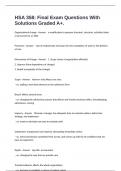 HSA 358&colon; Final Exam Questions With Solutions Graded A&plus;&period;