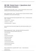 NR 358  Study Exam 1  Questions And All Correct Answers&period;