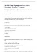 NR 358 Final Exam Questions  With Complete Detailed Answers&period;