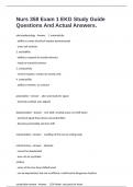 Nurs 358 Exam 1 EKG Study Guide Questions And Actual Answers&period;