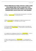 TEXAS PRINCIPLES OF REAL ESTATE II FINAL EXAM  2025&vert; BRAND NEW ACTUAL EXAM WITH 100&percnt;  VERIFIED QUESTIONS AND CORRECT SOLUTIONS&vert;  GUARANTEED VALUE PACK&vert; ACE YOUR GRADES&period;