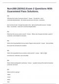 Nurs358 &lpar;SDSU&rpar; Exam 2 Questions With Guaranteed Pass Solutions&period;