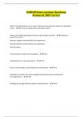 COM100 Exam common Questions Answered 100&percnt; Correct
