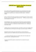 COM100 Exam Practice Questions Answered 100&percnt; Correct