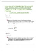 NURS 8022 ADVANCED PATHOPHYSIOLOGY FINAL EXAM LATEST EDITION 2023 2024 COMPLETE