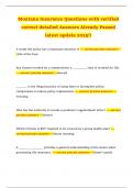 Montana Insurance Questions with verified correct detailed Answers Already Passed latest update 2025&excl;&excl;