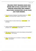 WELDING PRINT READING EXAM 2025&vert;  BRAND NEW ACTUAL EXAM WITH 100&percnt;  VERIFIED QUESTIONS AND CORRECT  SOLUTIONS&vert; GUARANTEED VALUE PACK&vert;  ACE YOUR GRADES&period; 