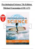 Test bank for psychological science 7th edition michael gazzaniga Chapter 1-15