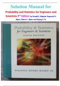 Solution Manual for  Probability and Statistics for Engineers and Scientists 9th Edition by Ronald E&period; Walpole&comma; Raymond H&period; Myers&comma; Sharon L&period; Myers and Keying E&period; Ye isbn-9780321629111 All Chapters Verified Guide