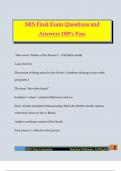 SRS Final Exam Questions and Answers 100&percnt; Pass