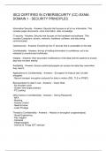 ISC2 CERTIFIED IN CYBERSECURITY &lpar;CC&rpar; EXAM&colon; DOMAIN 1 - SECURITY PRINCIPLES