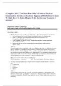 &lpar;Complete 2025&rpar; Test Bank For Seidel's Guide to Physical  Examination An Interprofessional Approach 10th Edition by Jane  W&period; Ball&comma; Joyce E&period; Dains Chapter 1-26