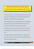 STUFF FOR SOCIAL STUDIES EXAM QUESTIONS AND ANSWERS 100&percnt; PASS