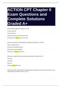 ACTION CPT Chapter 6 Exam Questions and Complete Solutions Graded A&plus;