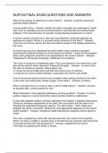 NUR102 FINAL EXAM QUESTIONS AND ANSWERS