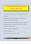 UA Foreman Exam Questions and Answers 100&percnt; Pass
