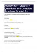 ACTION CPT Chapter 4 Questions and Complete Solutions Graded A&plus;&period;