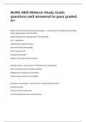NURS 4800 Midterm Study Guide questions well answered to pass graded A&plus;