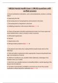 NR326 Mental Health Exam 1 DRUGS questions with verified answers