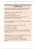 NR 326 Mental Health EXAM 2 Practice questions with verified answers&period;