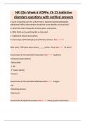 NR-326&colon; Week 6 VOPPs&colon; Ch 23 Addictive disorders questions with verified answers