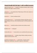 Mental Health NR 326 Quiz 1 with verified answers&period;