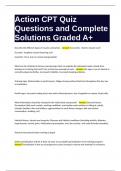 Action CPT Quiz Questions and Complete Solutions Graded A&plus;