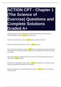 ACTION CPT - Chapter 1 &lpar;The Science of Exercise&rpar; Questions and Complete Solutions Graded A&plus;