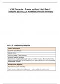 C108 Elementary Science Methods LBM3 Task 1 - complete passed 2025 Western Governors University