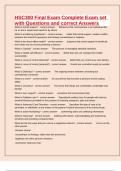 HSC300 Final Exam Complete Exam set with Questions and correct Answers