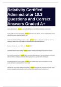 Relativity Certified Administrator 10&period;3 Questions and Correct Answers Graded A&plus;